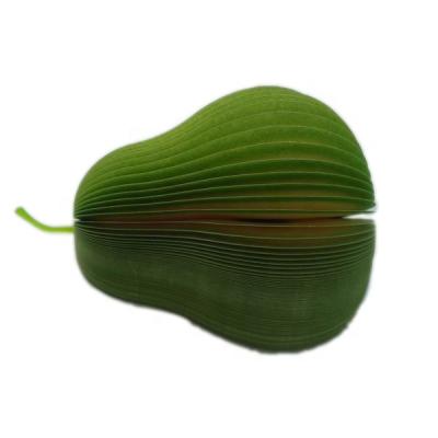 China 3D Fruit Pear Shape Self Adhesive Customized Notepad for sale