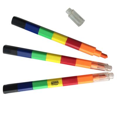 China School Point Plastic Clear Multi Colored Pencil Set (LLC51008) for sale