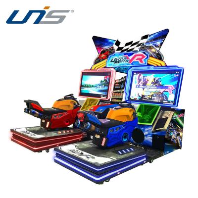 China UNIS Acrylic + Metal Arcade Game Machine MOTO Simulator VR Ultra MOTO VR Game for sale