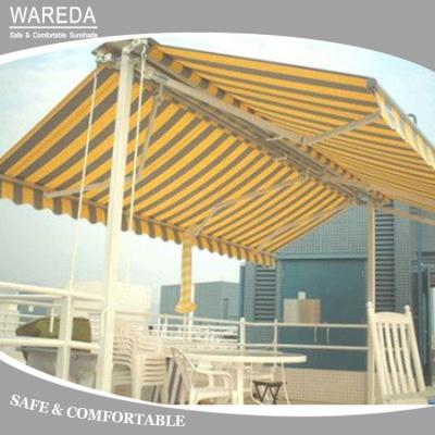 China Polyester Double Sides Flex Restaurant Retractable Motorized Awning for sale