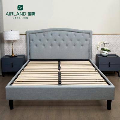 China New King Size Fashion Luxury Bed Box Hotel Bedroom Furniture Low Bedframe (Other) Adjustable Heardboard Chinese Wooden Adult European Wooden Beds for sale