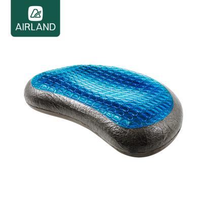 China New hot-selling unique anti-static curve design neck pillow summer gel memory cool pillow for sale