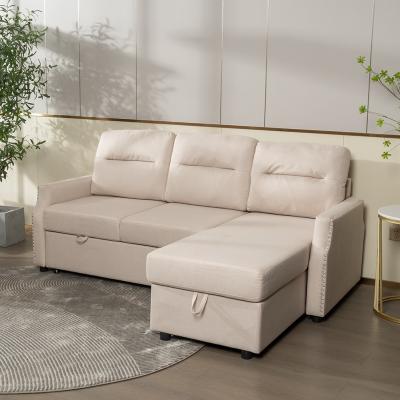 China Factory Direct Sales (Others) Comfortable High Quality Leather Foldable/Adjustable /Storage With Storage Wholesale Custom Folding Sofa for sale