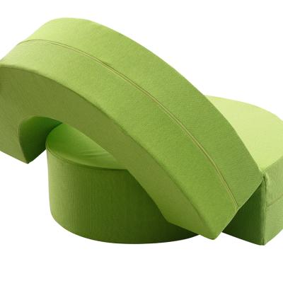 China Home Decor Foldable Green Single Soft Cushion Shape Design Comfortable Bedroom Folding Sofa for sale