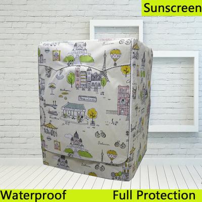 China Waterproof Cartoon Washing Machine Dryer Cover Sunscreen Passprot Cover Waterproof Coated Protective Silver Case for sale