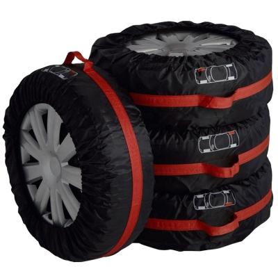 China Waterpoof Foldable Spare Waterproof Tire Covers Tire Cover Weather Resistant Car Storage Spare Tire Bag Cover for sale