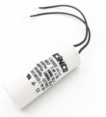 China AC / Motor Universal 450V 1UF 2UF Motor Run Capacitors CBB60 Spade Tabs 450VAC for sale