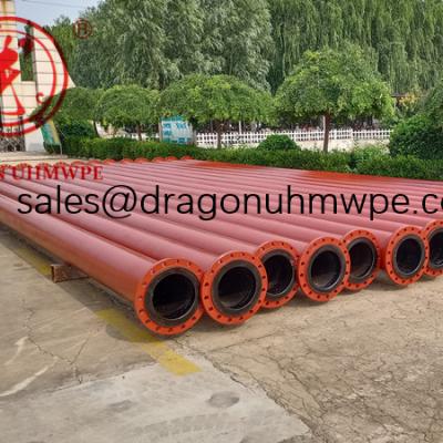 China Low friction uhmwpe steel composite loss mine tailing mud pipeline for sale