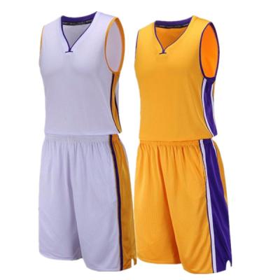 China Breathable Factory Wholesale Customized Sublimation Printing Basketball Sports Wear Basketball Uniform Set For Men for sale