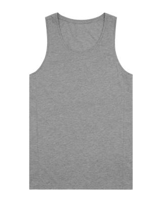 China Factory Wholesale Custom Gray Cotton Athletic Vest Men Summer Breathable Sleeveless Sports Invest for sale