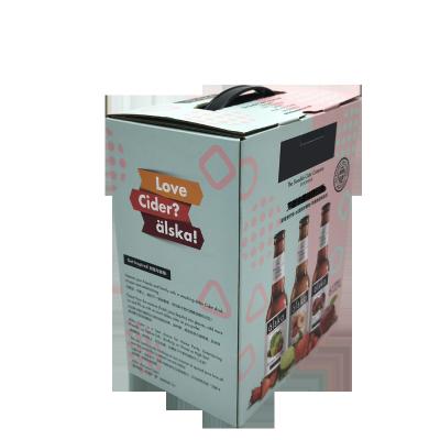 China Recyclable High Quality Custom Size Beverage Packaging Box Handheld Gift Box for sale