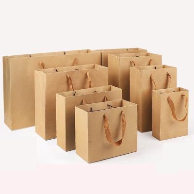 China Recycled Materials Customize Custom Item Gsm Custom Craft Design Kraft Paper Gift Bag OEM Fancy Packaging Packaging Pcs for sale