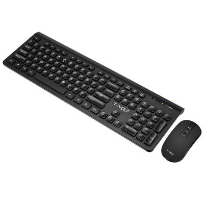 China TWOLF TF300 104 Waterproof Wireless Desktop Work Keyboard and Mouse Combo Keys 2.4GHz for Commercial Premises Personal Computer Set or for sale