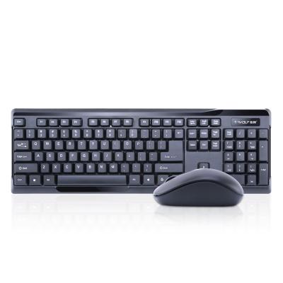 China 2022 TWOLF Waterproof Business Style Desktop Keyboard and Mouse Combo 104 Keys USB Wireless Receiver for Laptop Working Desk for sale