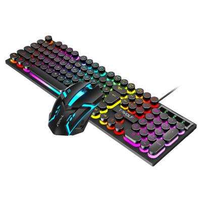 China Waterproof high quality and good price keyboard and mouse backlight led gaming keyboard and mouse colorful flex set for sale