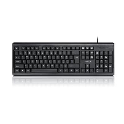 China Office Business Style 104 Key Waterproof Cable Black Keyboard for Desktop or Laptop for sale