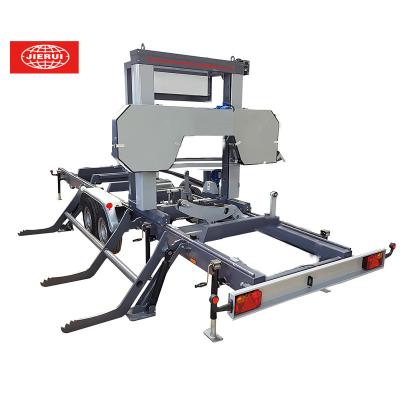 China 36 Inch Horizontal Mobile Band Sawmill Motion Portable Sawmill Saw Machinery With 27hp Engine With Wheels Mobile Log Cutting Sawmill for sale