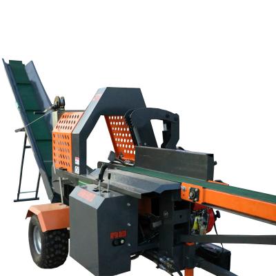 China Hydraulic Horizontal Log Splitter Gasoline Firewood Processor Log Saw Slotting Machine Cheap Portable Wood Log Splitter Machine for sale