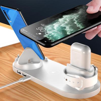 China 150W Multifunctional Fast Charging 6 in 1 Wireless Charger for Iphone Charging Dock for Apple Watch Radio Charging Airpods for sale