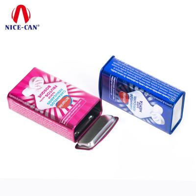 China Recyclable Custom Tin Box For Chewing Gum High Quality Tin Nice-can Metal Tin For Food for sale