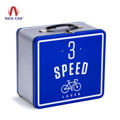 China Recycled Materials Customized Tin Lunch Box Large Capacity Lunch Box High Quality Tin Lunch Box for sale