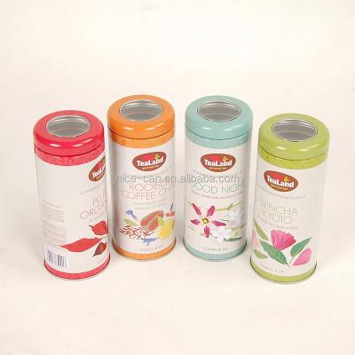 China Beautiful Chinese Red Tea Tin Coffee Tin Coffee Tea Tin Empty Tea Box for sale