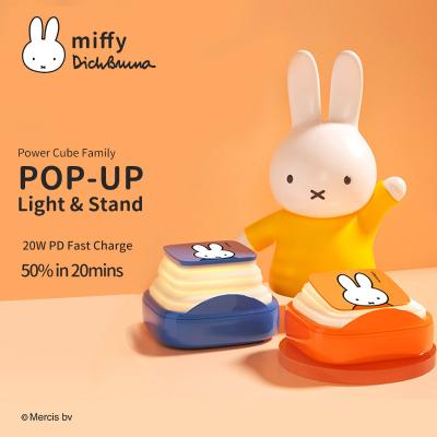 China Palladium Bracket 20W/QI 10W MIFFY Lamp Wireless Power Bank Charger 10000 Fast Charging 20W Fast QI Wireless Power Bank Charger With Night Light for sale