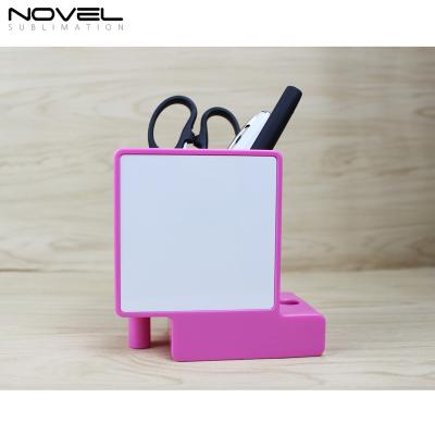 China Custom Blank Box Office School Home Sublimation Pencil Holder Plastic Pen Holders for sale