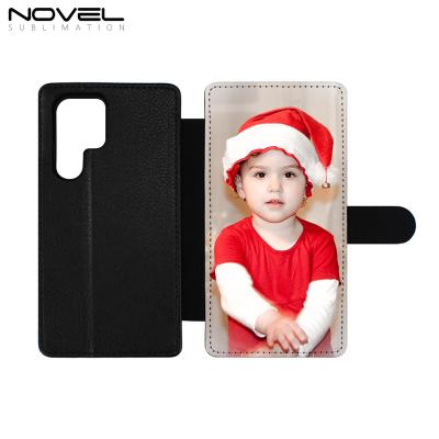 China Customized Blank Sublimation PU Cell Phone Case Shockproof Leather Wallet For Samsung S22 ultra for sale