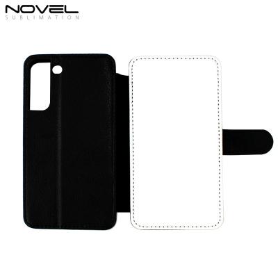 China Diy White Shockproof PU Leather Flip Cover Wallet Sublimation Phone Cases For Samsung S22 for sale