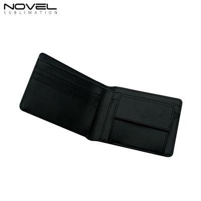 China No Sublimation Custom Blank Bi-Fold Wallets Men PU Leather Wallets For Men With Coin Bag for sale