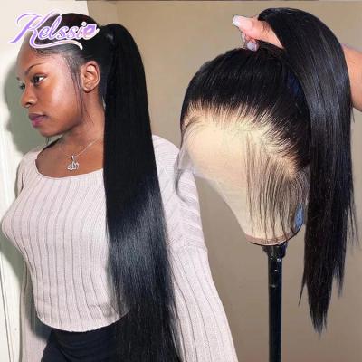 China Silky Straight Lace Front Wig Pre Plucked, 12a Hd Lace Frontal Wig Virgin Hair, Raw Wave 360 ​​Hd Virgin Lace Front Wig Wholesale Wig 200 Density for sale