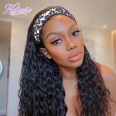 China Raw Virgin Remy, Silky Straight Cheap Headband Wave Wig 150 Density Cuticle Aligned Hair Mix Headband Wig, Transparent Preluck Full Lace Wig for sale