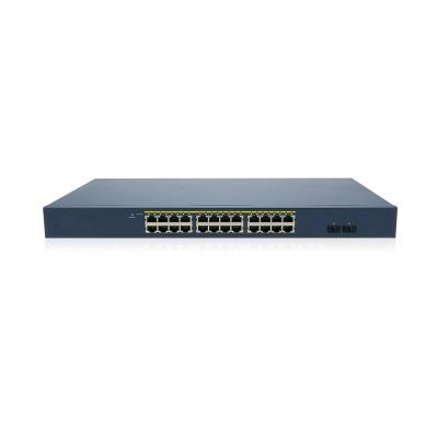 China Support PoE IP Cameras IP Camera 24ch PoE Switch Ports 2 Gigabit SFP Ports Combo for sale