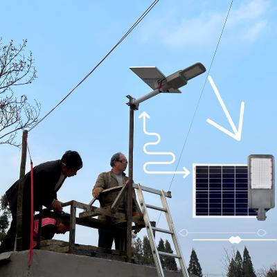 China 60W Solar Powered Street Light Eco-friendly Waterproof Outdoor Led Street Light Competitive Price Fast Delivery Garden Led Lamps for sale