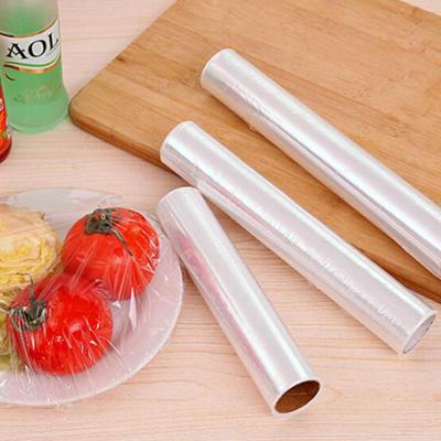 China Food Packaging Plastic Wrap Moisture Proof Cling Film Eco Safe Food Grade Wrap Plastic Roll Cling Film for sale