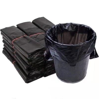 China Household Moisture Proof Black Plastic Garbage HDPE Factory Price Garbage Bag / Garbage Packing Bags / Garbage Bags On Roll With Handle for sale