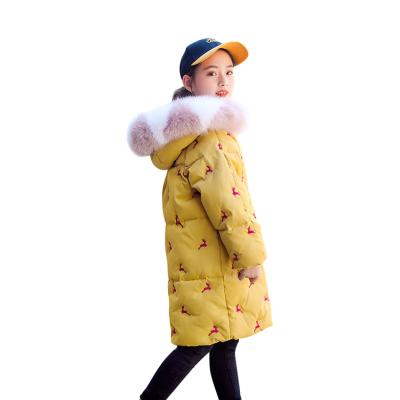 China 2021 New Design Warm Children's Puff Jacket Girl's Jacket Coat Waterproof Look Nice Long Down for sale