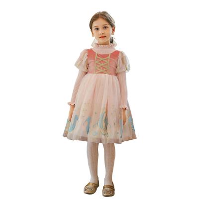 China New Style Autumn Girl Dress Breathable Fashionable Vintage Princess Dress Kids Dress For 6-12 Years for sale