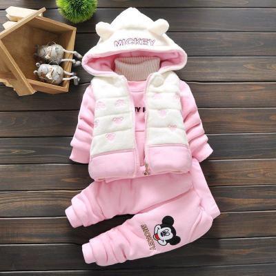 China Kids Winter Casual Long Sleeve Cotton Long Sleeve Clothing Three Piece Set For Pretty Girls for sale