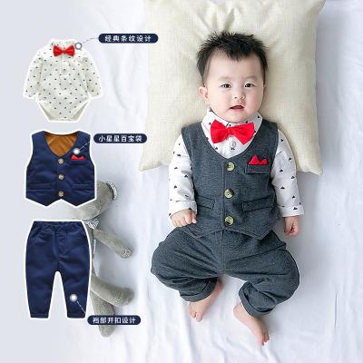 China Full Best Selling Clothing Sets Baby Boy Gentleman 1-3 Years Old Cotton Kids Clothing for sale