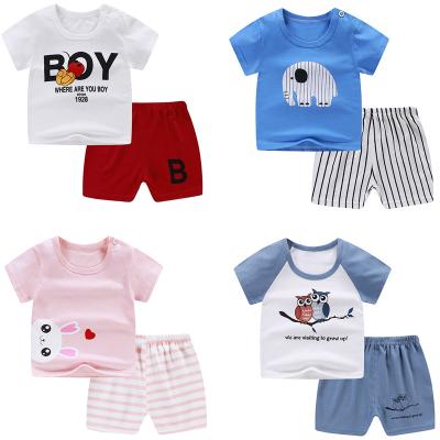 China 2021summer QUICK DRY short sleeve unisex two piece baby clothing kids clothing sets for sale