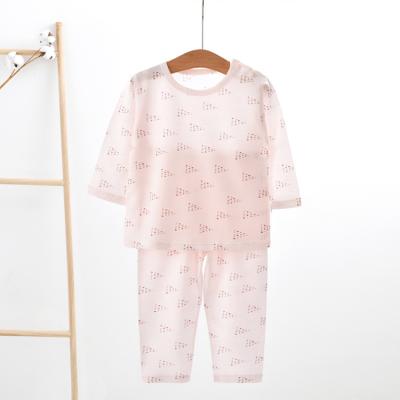 China Breathable Summer Soft Sleeve 100% Cotton Long Baby Pajamas Babies Sleepwear Unsex for sale