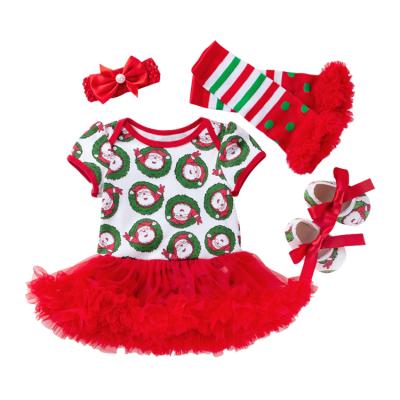 China QUICK DRY Christmas Dress Infants Clothes Sets Babies' Clothing Sets For 1year Baby for sale