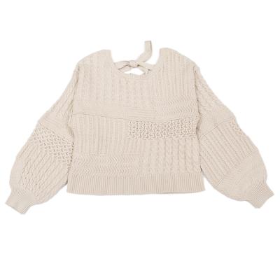 China QUICK DRY Women's V-Neck Pullover Sweater Sweater Solid Knitted Soft 100% Cotton Sweater for sale