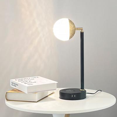 China Nordic Farmhouse Decor Bedside Lamp Bedroom Table Lamp USB Radio Charging Nightstand Luxury Lamp for Living Room Dorm Home Office for sale