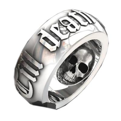 China Trendy Terror Mens Rock Skull Death Jewelry Band Party Punk Ring for sale