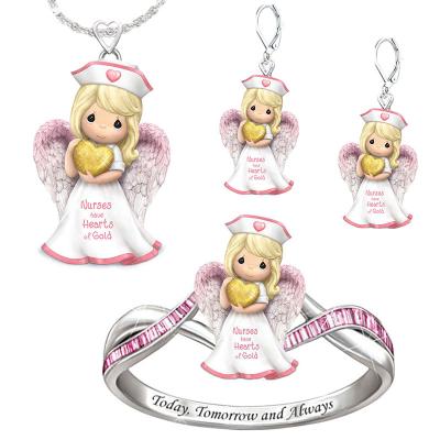 China Fashion Jewelry Set Cute Cute Princess Necklace Children Jewelry Set for sale