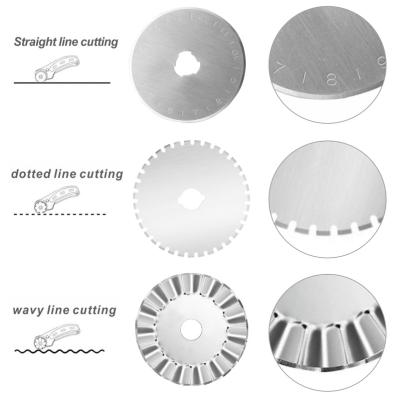 China Widely Used Smooth Cut Circular Roller Saw Blade For Fabric Morocco Paper Cutting Rotary Cutter Replacement Blade for sale