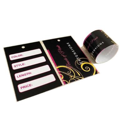 China Luxury Cheap Hair Care Instructions Paper Card Label Customized Logo For Hair Bundles Packaging C-28 Prices Hair Bundles Wrap Sticker Labels for sale